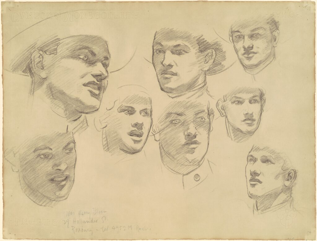 Studies for "Entering the War" by John Singer Sargent