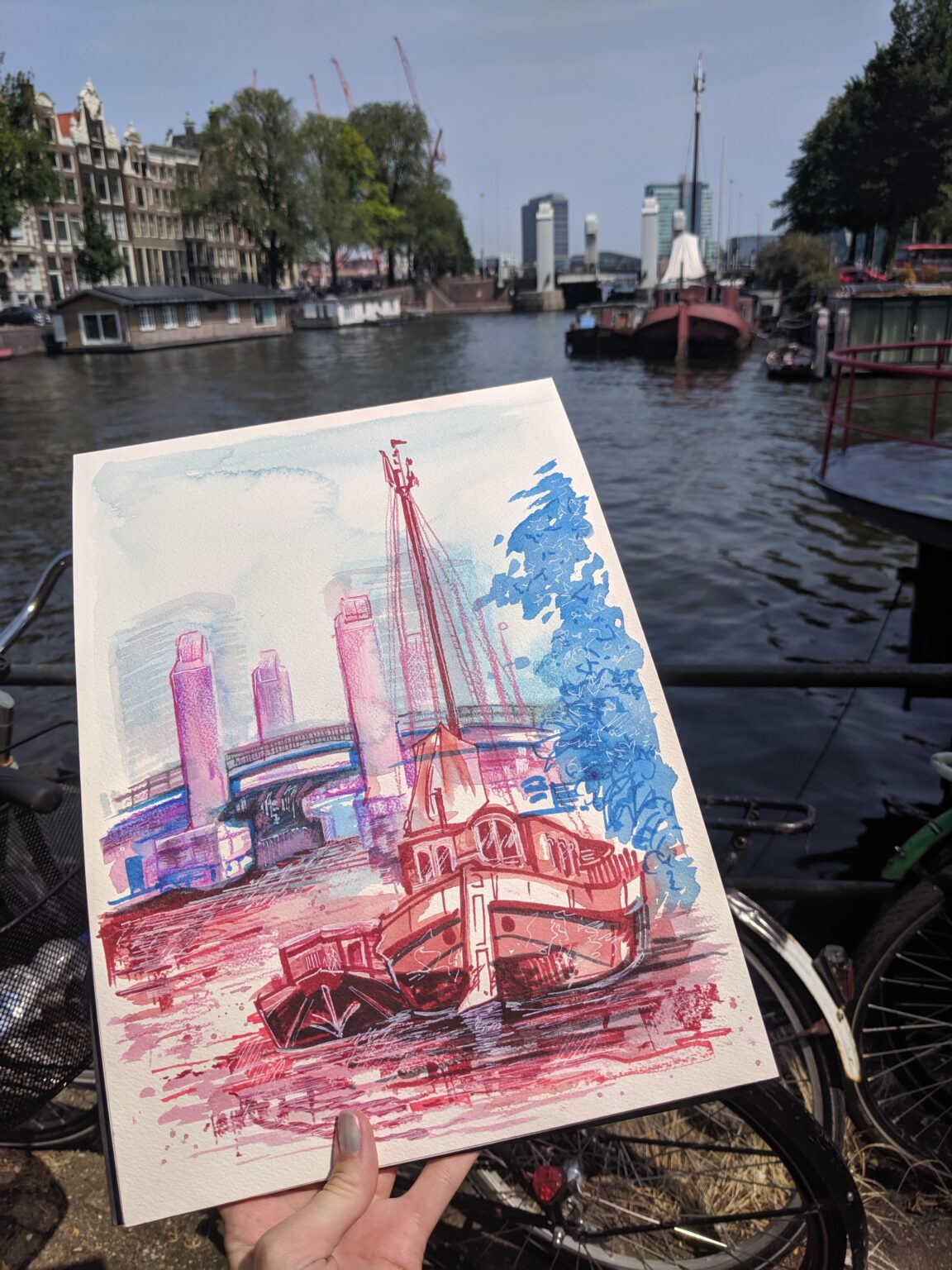 Urban Sketchers Symposium 2019 in Amsterdam. Practicing Observational Skills as an Artist by Emi.